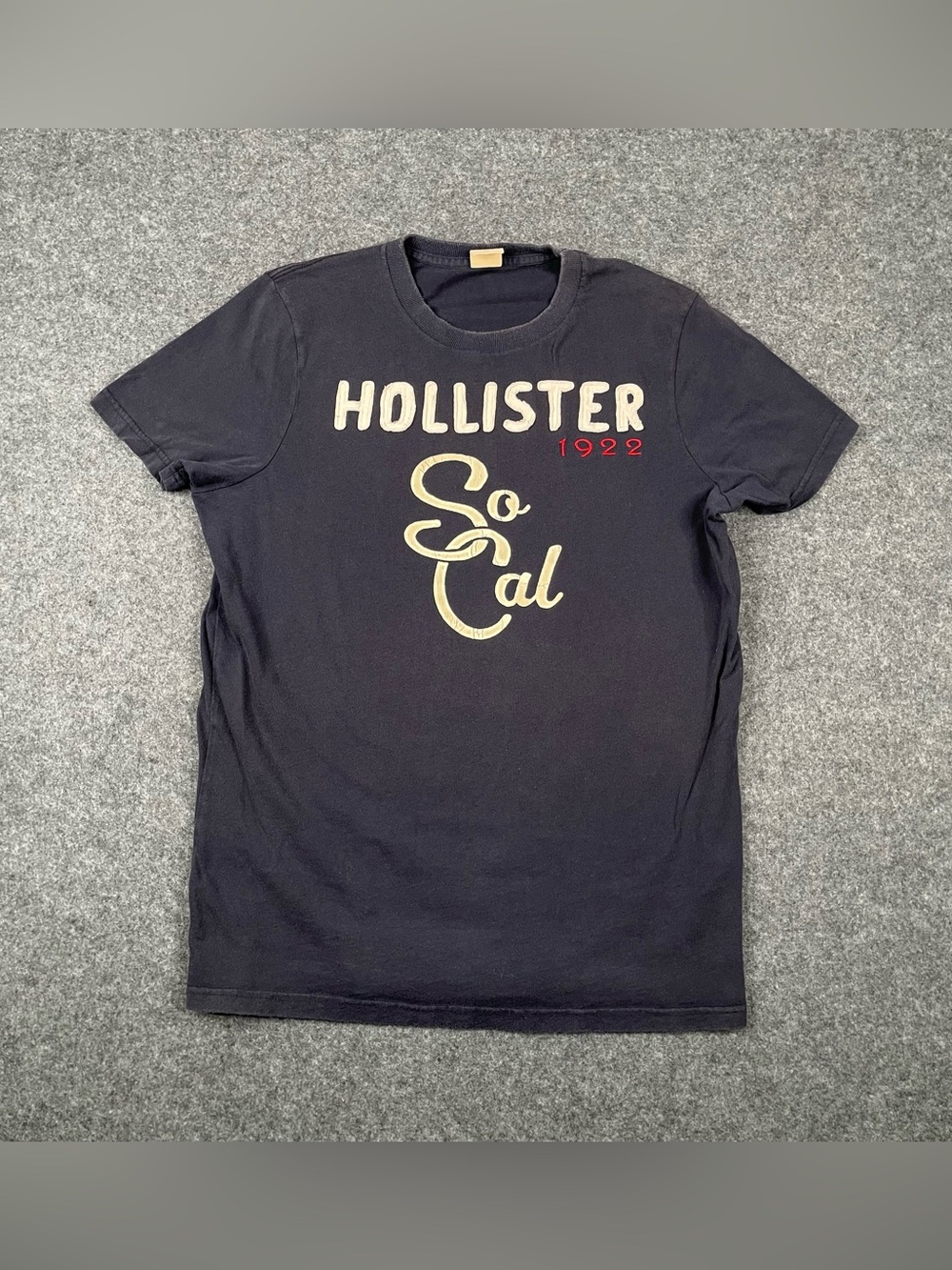 Vintage Hollister T-Shirt Mens XL Navy So Cal Y2K Mallcore Preppy Beach Surf